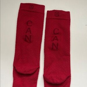 Lululemon Team Canada Women Daily Stride Boot Crew Sock Maple Warm Olympics CAN